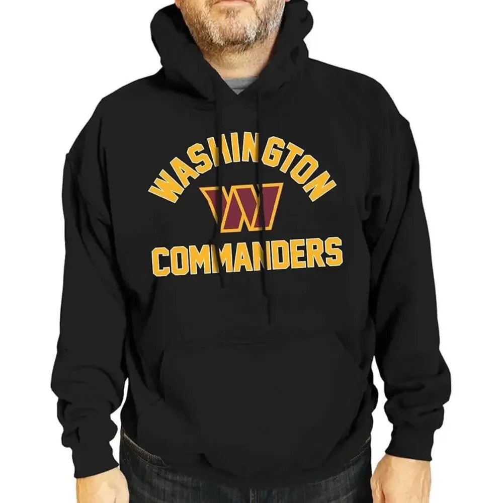 NEW Campus Colors Washington Commanders Hoodie Sweatshirt Black Mens Medium
